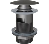 Донный клапан для раковины Knotlor с переливом, оружейная сталь, BM9011GM