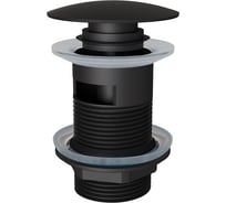 Донный клапан для раковины Knotlor с переливом, черный, BM9011BL