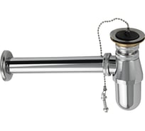 Сифон для раковины Санакс, с пробкой, выход 32 мм, из нержавеющей стали, цвет ХРОМ 8723