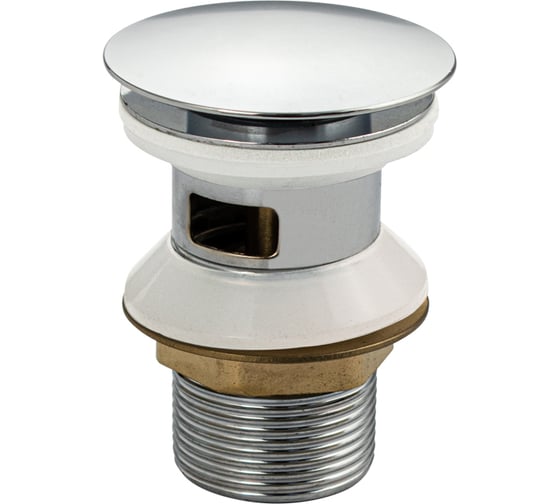 Верхняя часть (донный клапан) сифона Brimix автомата на раковину с переливом, цвет хром 0-601