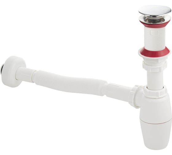 Сифон для раковины Санакс 1 1/4 х 32 с универсальным выпуском клик-клак, из АБС пластика 4007