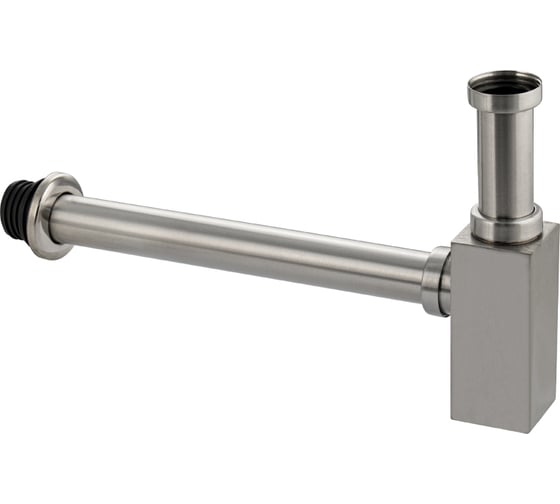 Нижняя часть сифона для раковины Brimix квадратный профиль, из нержавеющей стали, цвет сатин 8743