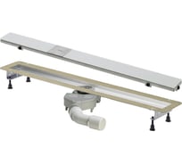 Трап для душа регулируемый Viega Advantix Basic 67 (L=120см)с песч.посып. с нож.с решёткой стекл светло-серое 687618+617066