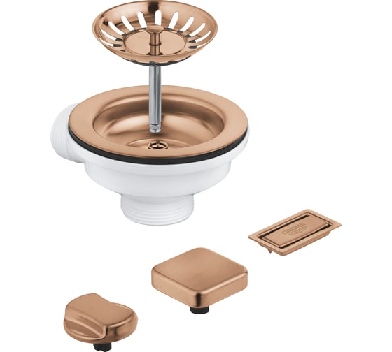 Сливной гарнитур Grohe для кухонной мойки с 1 чашей теплый закат матовый 40996DL0