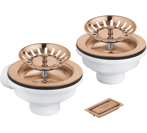 Сливной гарнитур Grohe для кухонной мойки теплый закат матовый 40997DL0