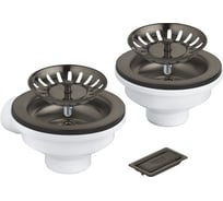 Сливной гарнитур Grohe для кухонной мойки темный графит матовый 40997AL0