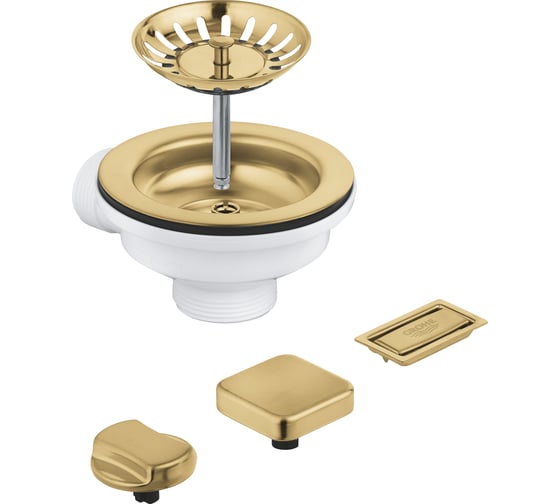 Сливной гарнитур Grohe для кухонной мойки с 1 чашей холодный рассвет матовый 40996GN0
