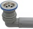 Сифон для мойки ORIO, с чашкой диаметр 70 мм, смещенный телескопический, с отводом и гибкой трубой Д-7008 8