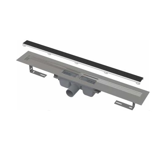 Водоотводящий желоб Alcadrain APZ15S-750 MARBLE, без порогов, с решеткой под кладку плитки, 00067047