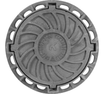 Люк чугунный SAFA Industrial тип Т, 4-х ушковый, без замка, h=80 мм (К), 18007