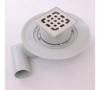 Проходной трап Viega 50 решетка 100х100 мм, шарнирный отвод 90, съемный гидрозатвор 557126