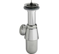 Бутылочный сифон Viega 1 1/4"х32, с пробкой, без розетки, универсальный отвод, хром 105631