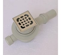 Трап Viega 50 с регулируемой по высоте насадкой, 100х100 мм, нержавеющая сталь 556907