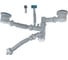 Сифон для кухни AV Engineering 3 1/2", 2 выпуска, 2 перелива, гибкая труба 1 1/2"-32/40/50 мм ЦЗ-1245816355 1