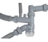 Сифон для кухни AV Engineering 3 1/2", 2 выпуска, 2 перелива, гибкая труба 1 1/2"-32/40/50 мм ЦЗ-1245816355 2