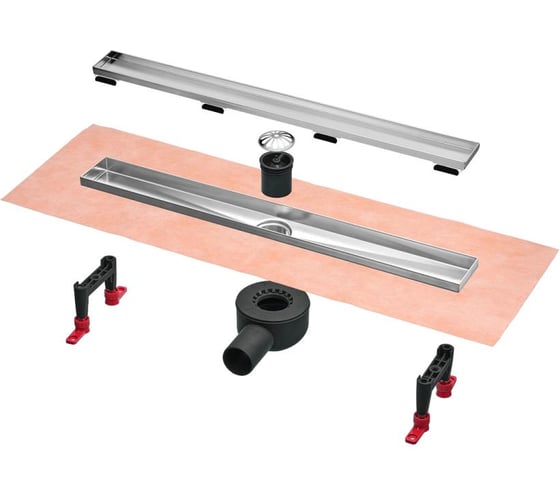 Комплект дренажного канала TECEspring linus 1000 мм, plate, с мембраной S601000