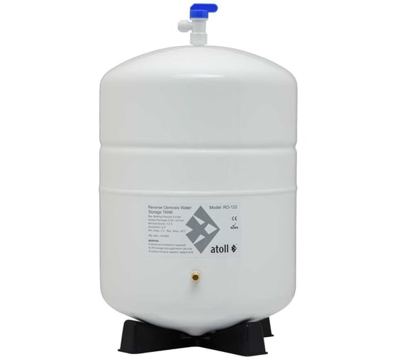 Накопительный бак Atoll RO-122 12/8 л, кран в комплекте ATEFCM928