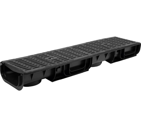 Лоток Ecoteck 200.210 h214 с решеткой чугунной щелевой С250 ДИ 24305000
