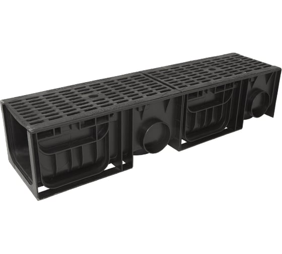Лоток Ecoteck 200.210 h214 с решеткой чугунной щелевой С250 ДИ 09105000