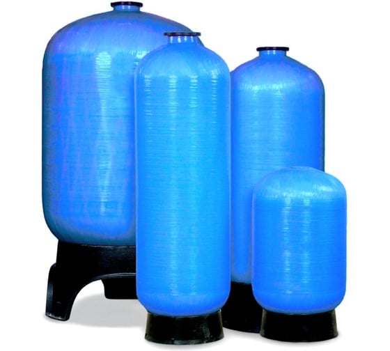 Корпус фильтра CANATURE FRP Tank 2472 blue из стекловолокна с основанием и отверстием 4, цвет синий УТ-00000216