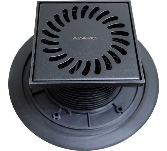 Трап Azario 125x125 вертикальный D 50 Черный 00098212