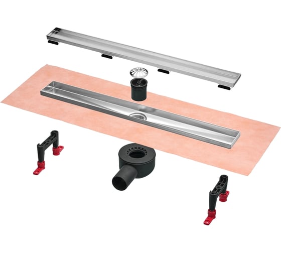 Комплект дренажного канала TECEspring linus 900 мм, plate, с мембраной S600900