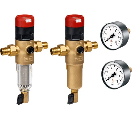 Сетчатые фильтры с редуктором Goetze FD07-3/4(C+H) +2 манометры Goetze MA10-50 GTZFIN010