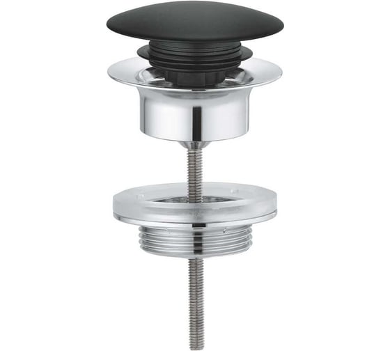 Донный клапан для раковины Grohe, фантомный черный 65807KF0