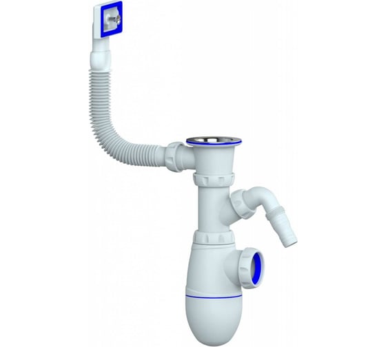 Сифон Unicorn В440V 1 1/2х40 с прямоугольным переливом, с носиком 533283