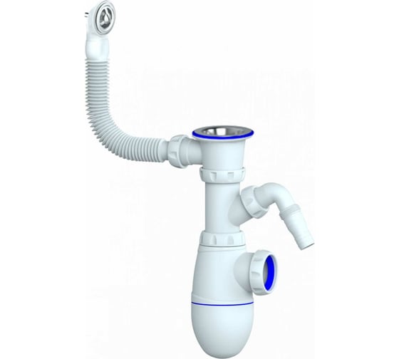 Сифон Unicorn В441V 1 1/2х40 с круглым переливом, с носиком 534498