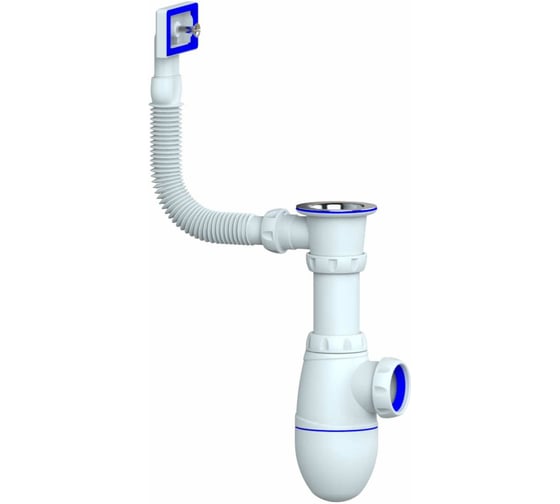 Сифон Unicorn B420 1 1/2х40 с прямоугольным переливом 534489