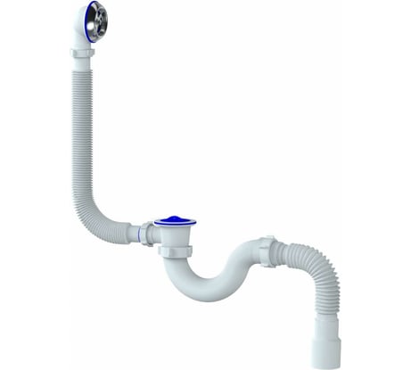 Обвязка на ванну Unicorn 1 1/2х40, с пластиковым выпуском и переливом, с гофрой 40х40/50 S32P