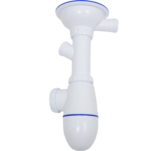Сифон Unicorn B431VP 3 1/2х40 с круглым переливом, с носиком, винт, шток, ручка - пластик 544752
