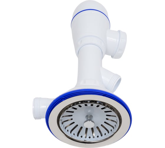 Сифон Unicorn B431VP 3 1/2х40 с круглым переливом, с носиком, винт, шток, ручка - пластик 544752