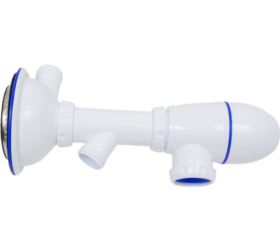Сифон Unicorn B431VP 3 1/2х40 с круглым переливом, с носиком, винт, шток, ручка - пластик 544752