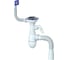 Сифон Unicorn B435VP 3 1/2х40 с прямоугольным переливом, с носиком, с гофрой 40х40х50 544819 1