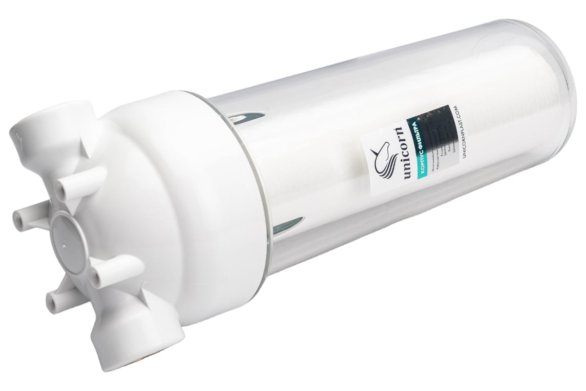 Магистральный фильтр Unicorn 1/2'' для холодной воды, прозрачный 10 ...