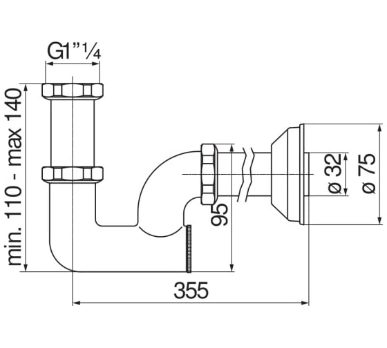 Сифон NOBILI бронза AV00107/1BR 00000036574
