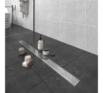 Душевой трап Татполимер ТП-50.1A-1000 с вертикальным выходом, решетка - волна 48792