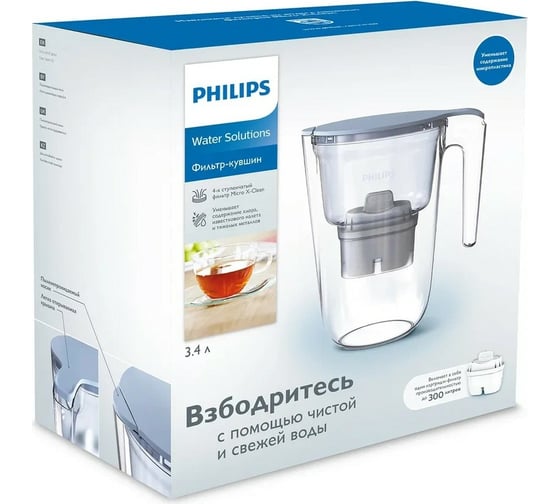Фильтр-кувшин для воды PHILIPS AWP2937BL/51