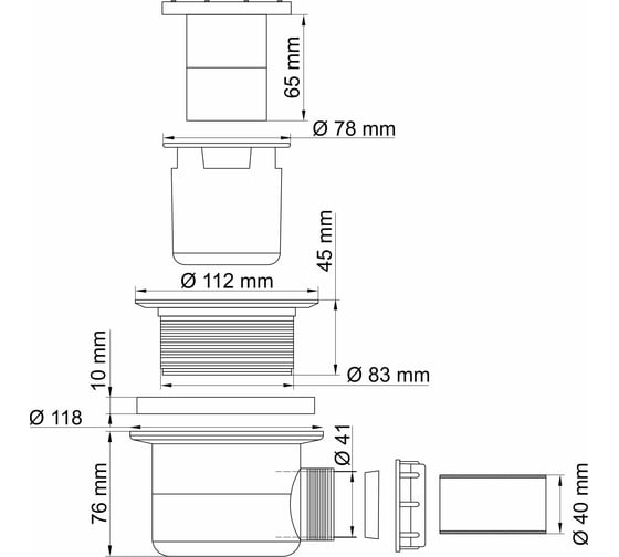 Сифон для поддонов WasserKRAFT D454