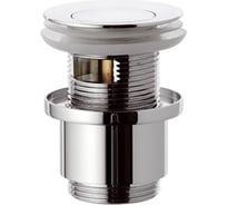 Донный клапан REMER с переливом, 1 1/4, кнопка, короткий 906CC2114