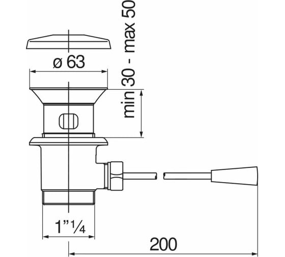 Донный клапан NOBILI AV00224/3CR 00000106656