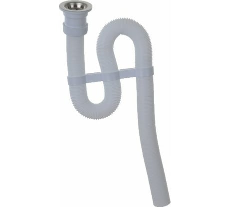 Гофрированный сифон VIRPLAST 1.1/2х38 нерж. д.70 белый 70928