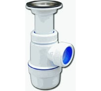 Сифон VIRPLAST 1.1/2х40 Элит литой выпуск, нерж.чашка 100370