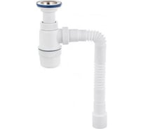 Сифон VIRPLAST 1.1/2х40 Элит литой выпуск, нерж.чашка, гибкая труба 40х40/50 100380 30980617 21989518