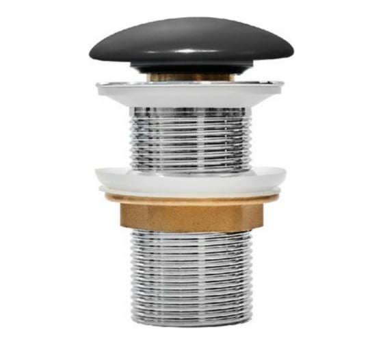 Выпуск для умывальника IDDIS без перелива Optima Home черный матовый OPHBM00i88