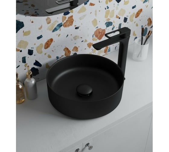 Выпуск для умывальника IDDIS без перелива Optima Home черный матовый OPHBM00i88