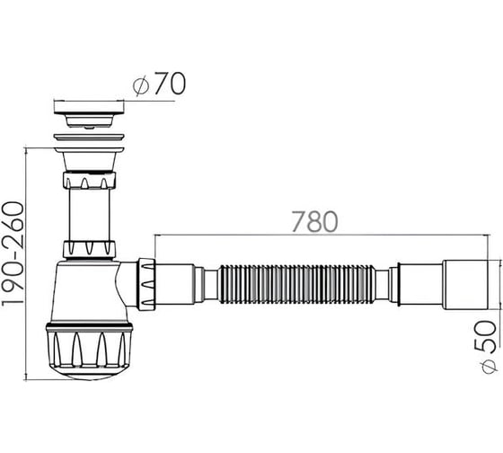 Сифон для кухни AV Engineering AVE129760
