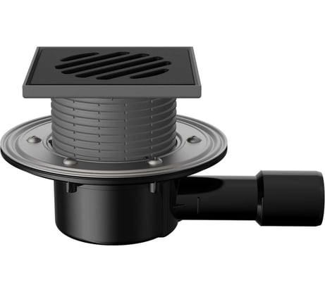 Сливной трап Fachmann T 510.1 POsB 145x145 регулируемый, без гидрозатвора, горизонтальный выпуск 04.034